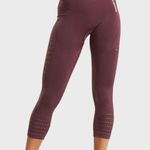 Gymshark Energy Seamless Cropped Leggings Pink Maroon Red Size Medium Spandex Photo 1