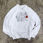 Vintage y2k grandma granny Nurse collared sweatshirt White Size M Photo 0