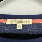 Rewind NWT  Short Sleeve Lace Blouse XL Blue Photo 3