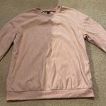 SheIn Pink Crewneck Sweatshirt Ribbed Photo 0