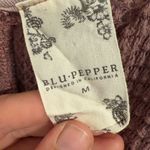 Blu Pepper Pink knit tie front button down  tank top Photo 1