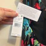 Liv Foster Dress Floral Printed Satin Long Maxi Open Lace Up Back Mermaid NEW Black Size 2 Photo 4