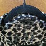 BCBGMAXAZRIA Grey Leopard Print Button Up Top Photo 3