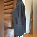 A New Day Black Ribbed Short Sleeve Mock Turtleneck Top Photo 3