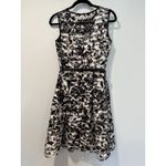 Roz & Ali  Dress Womens 2 Black White Fit & Flare Belt Floral Wedding Whimsigoth Photo 1