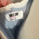 Double Zero  Light Blue Ribbed Top Photo 5