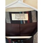 Vintage Raywood and Stein Long Sleeve Striped Button Wool Jacket Medium Blue Photo 4