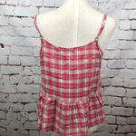 Current/Elliott Workwear Plaid Linen Peplum Top Photo 7