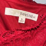 Rewind Lace Dress Off The Shoulder RED Midi Dress Juniors Women’s L Large Photo 6