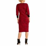 Rachel Roy Womens Sweater Dress Bernadette Knit Fitted Red Tiger Animal Print XS Photo 2