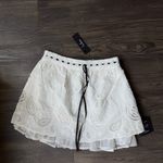 Mailys Ivory Paisley Eyelet Embroidered Mini Skirt NWT XS White Photo 1