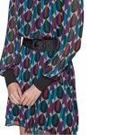 Karl Lagerfeld NWT  Paris Women's Black Chiffon Geo Dress Size 10 NO BELT Photo 2