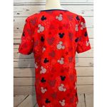 Disney  Mickey Mouse Scrub Shirt Top‎ Large Nursing Uniform Vet Dental USA Stars Photo 5
