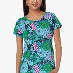 Lilly Pulitzer  T-Shirt Size Small Etta V-neck Floral Spring comfy Summer #49 Photo 4
