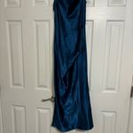 Ladivine By Cinderella Divine Blue Silk Midi Dress Size XS Photo 4