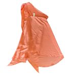Baobab Marea Satin Mini Cover Up Wrap Dress One Shoulder Blossom Peach Small Orange Photo 5
