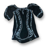 Poupette St. Barth  Beach Cover up Black White Embroidered Size Small Boho Photo 0