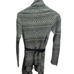 Bebe Black and White Knit Waterfall Cardigan Sweater Size XS Wrap Sparkle NEW Photo 1