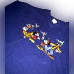 Disney Store Mickey Minnie Mouse and Friends V Neck Fleece Pullover XL Vintage Photo 1