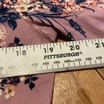 Chocolate USA  Cotton Smocked Waist Mock Neck Puff Sleeve Blouse Floral MEDIUM Photo 5