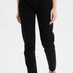 American Eagle  High Waist Paper Bag Mom Black Crop Jeans Photo 4