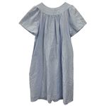 Miss Elaine Short Sleeve Snap Button Robe Size L Blue White Gingham Plaid Size L Photo 1