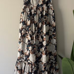 Abercrombie & Fitch  100% Cotton Tiered Floral Maxi Dress Adjustable Spaghetti S Photo 0
