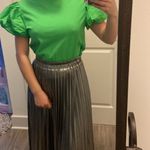 Metallic pleated long skirt. Xs Photo 2