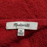 Madewell  Red Tie Front Short Sleeve Shirt (XS) Photo 4