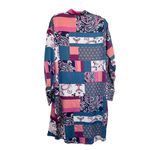 Beulah Style patchwork satin feel shirt dress one size Size undefined Photo 3