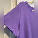 NWT On 34th Size 2X Purple Lilac Ribbed Stretch Crew Neck Short Sleeve Tee Shirt Photo 2