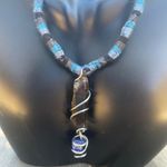 Smokey quartz/blue lapis necklace Photo 2