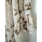 Dazy Sheer Floral Button Front Long Duster Blouse Tie Front Women’s Size Large Photo 3