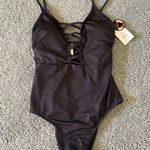 No Boundaries One Piece Black Swimsuit Cheeky High Leg Juniors Size L 11 Photo 0