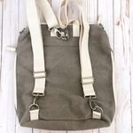 NWOT Canvas Artisan Floral Boho Convertible Crossbody Backpack Tote Bag Gray Photo 8