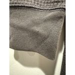 Uniqlo  Waffle Knit Dress Womens Medium Grey Crew Neck Long Sleeve Minimalist Photo 6