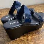 Anne Klein Parker Wedge Sandal In Navy size 6.5 Photo 4