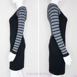 Tart black and grey stripe bodycon sweater dress, size XS Photo 2