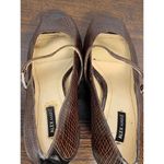 Alex Marie Women's Brown Faux Alligator Style Heels Peep Toe Sandals Size 9M Photo 11