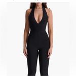 House Of CB  Anaise Plunge‎ corset Jumpsuit NWOT size S bandage bodycon Photo 8