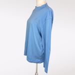 Blair Vintage 90s  Blue Mock Neck Long Sleeve Shirt Size Large Photo 3