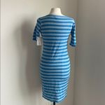 LuLaRoe  Striped Dress  Women's Sz Small Blue White Tshirt Dress Photo 4