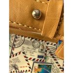 kim rogers Postcard Stamp Print Satchel Bag Medium Size Butterfly Purse Handbag Photo 7