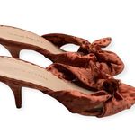 Loeffler Randall new š¤ Luisa Knotted Kitten Heel Sandals š¤ Brisque Velvet š¤ 10B Photo 2