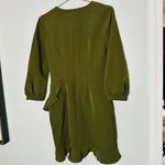 WAVERLY Grey Women’s Green Rachel Puff Sleeves Ruffles Mini Dress Size Small Photo 4