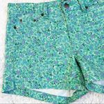 J.Crew  Women’s Stretch High Rise Green Floral Denim Shorts 6 Photo 2