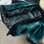 Christian Dior  Boutique Fourrure Emerald Green Black Trimmed Faux Fur Photo 1