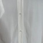 Levi's Levi’s Button-Up Blouse with Bow Tie Cream Size Medium Photo 2