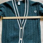 PINK - Victoria's Secret VS PINK Oversized Collegiate V-Neck Cardigan Green XS Dark Academia Preppy Y2K Photo 7