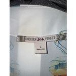 Chelsea and Violet Women's L Floral Foliage Lagenlook Open Front Kimono Fringe Photo 6